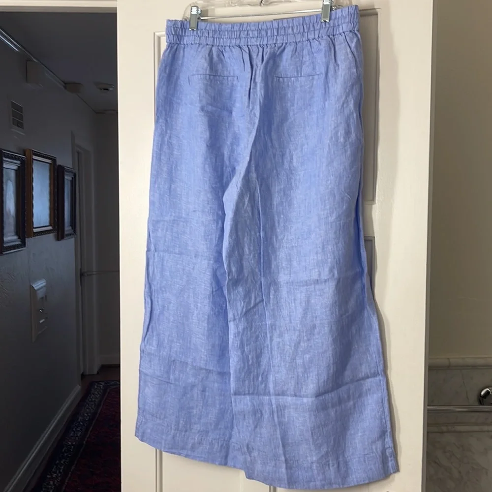 J.Crew Linen wide-leg seaside pant in linen BO810